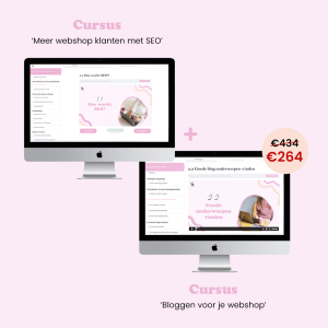 combi deal SEO cursus en cursus bloggen voor je webshop