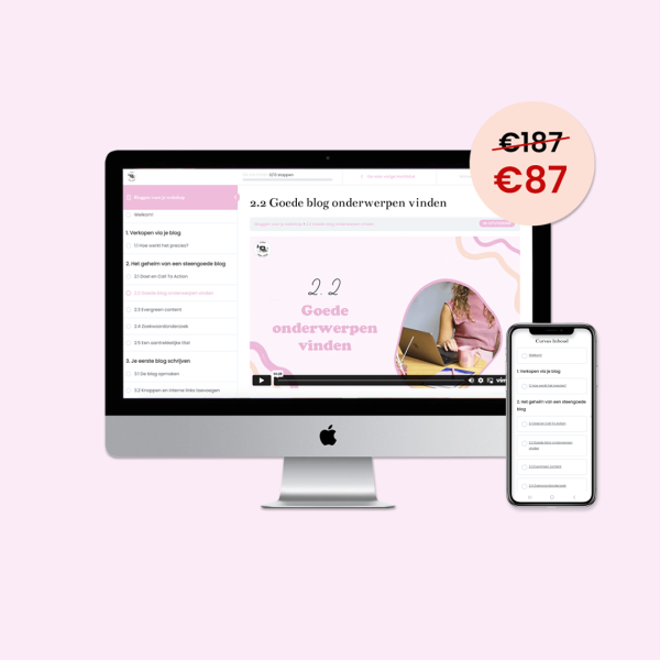 cursus bloggen voor je webshop